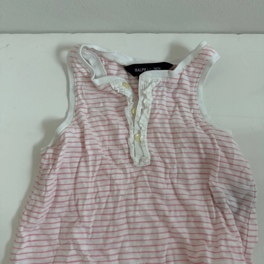 Ralph Lauren Striped Sleeveless Baby Girl Dress Size 24 Months
